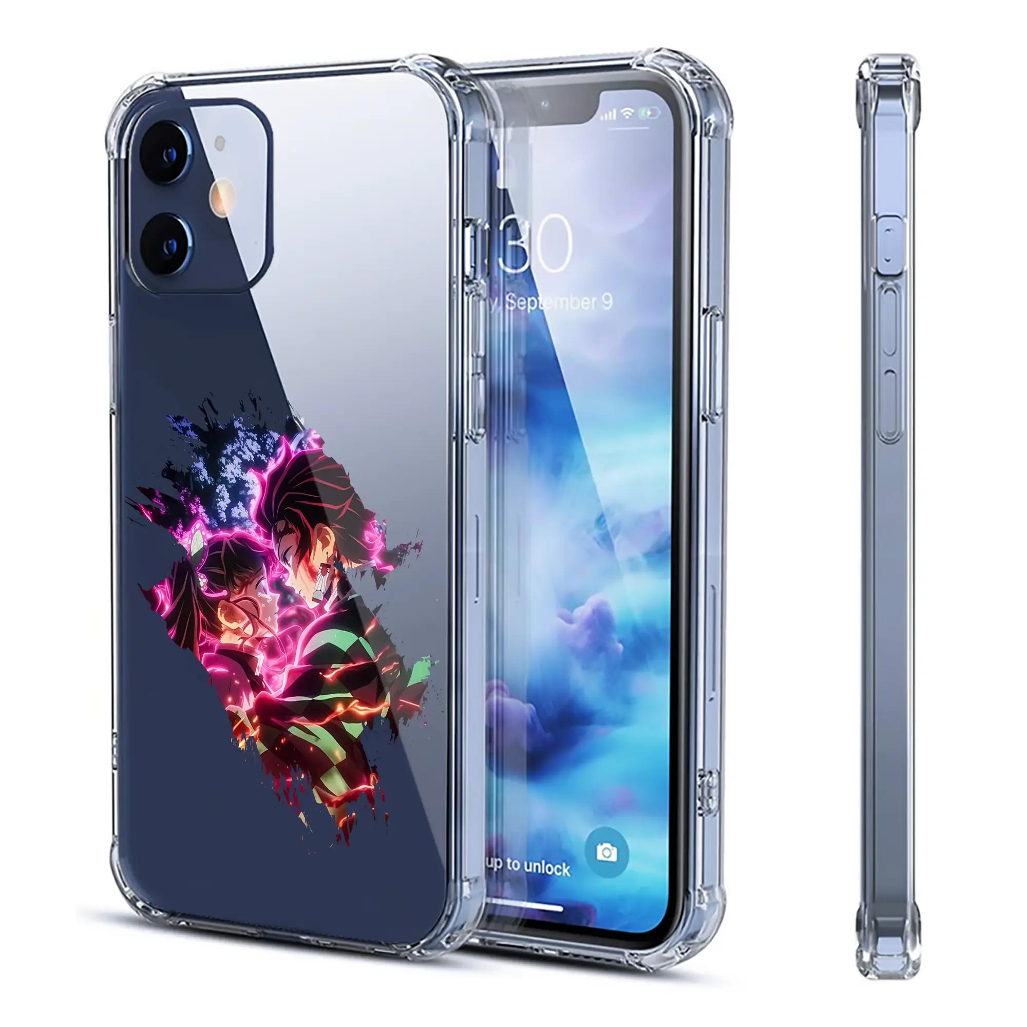 鬼滅の刃 グッズ,栗花落 カナヲ - IPhone 12シリーズ対応 ・ 透明スマホケース ・ クリアソフトケース ・ TPU素材 ・ 耐衝撃 ・ 高密着 ・ 防汚 防指紋 ・ 簡単着脱